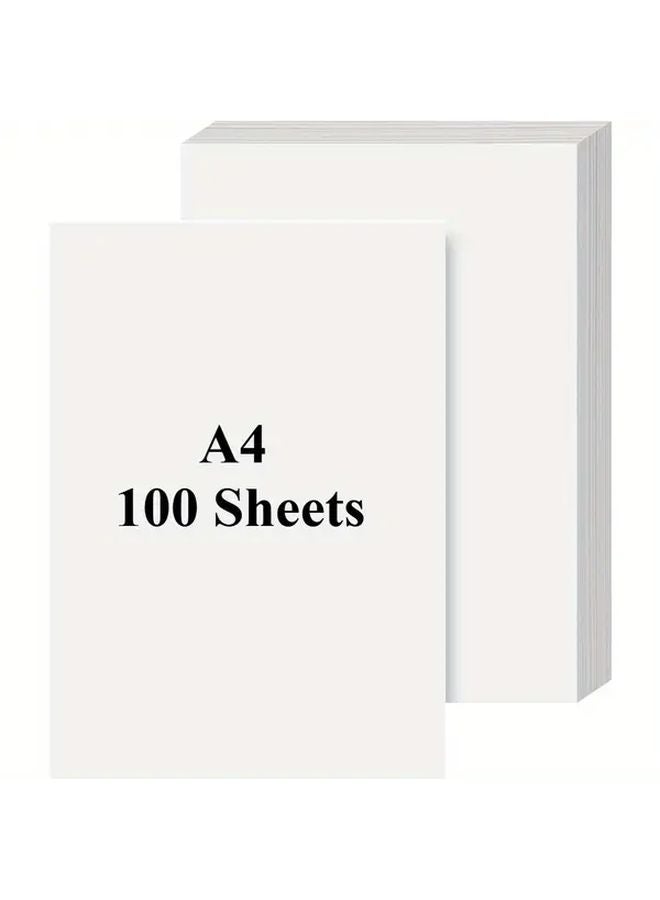 100 ورقة ورق طباعة A4 نهائها أملس للطباعة المكتبية مسودات الطلاب المشاريع الفنية - Image 1