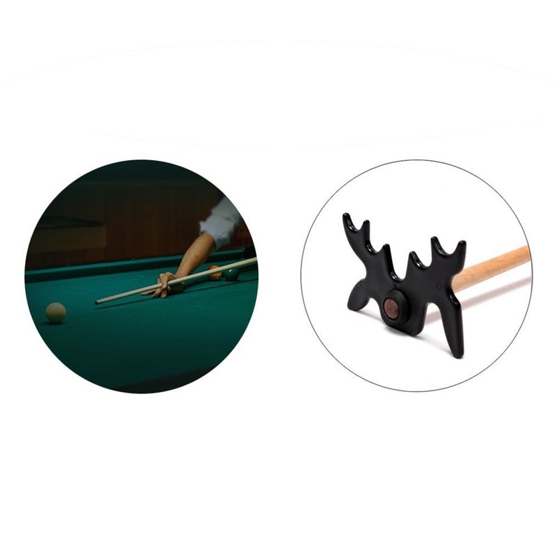 Honbay 2pcs Black Plastic Moosehead Pool Billiard Cue Bridge Head - Image 5