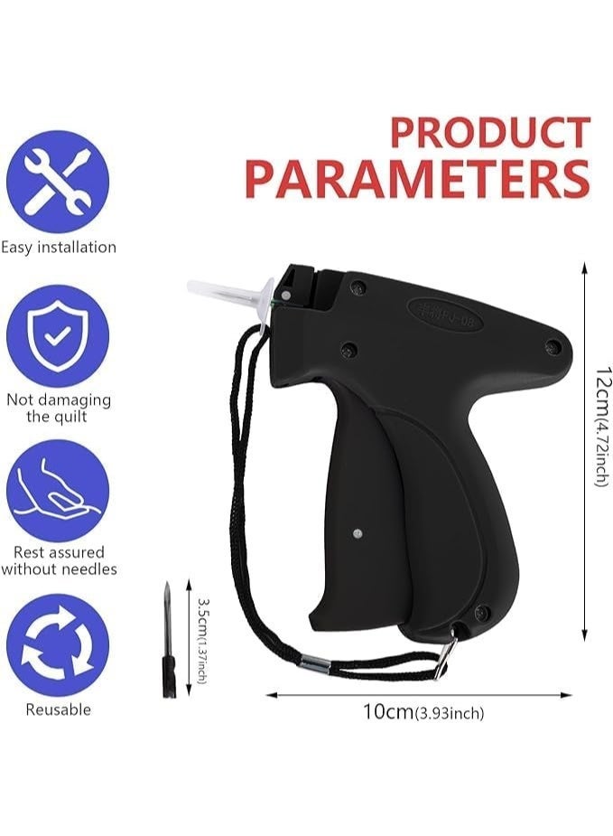 Sylqvxh Stitchy Quick Clothing Fixer,Fine Tagging Gun Kit for Clothing Fixer Mini Stitch Gun for Clothes Speedy Sticky Sewing Quilting Hemming Quick Tag Gun with 5 Needle, 500 White 500 Black Micro Fasteners - Image 2