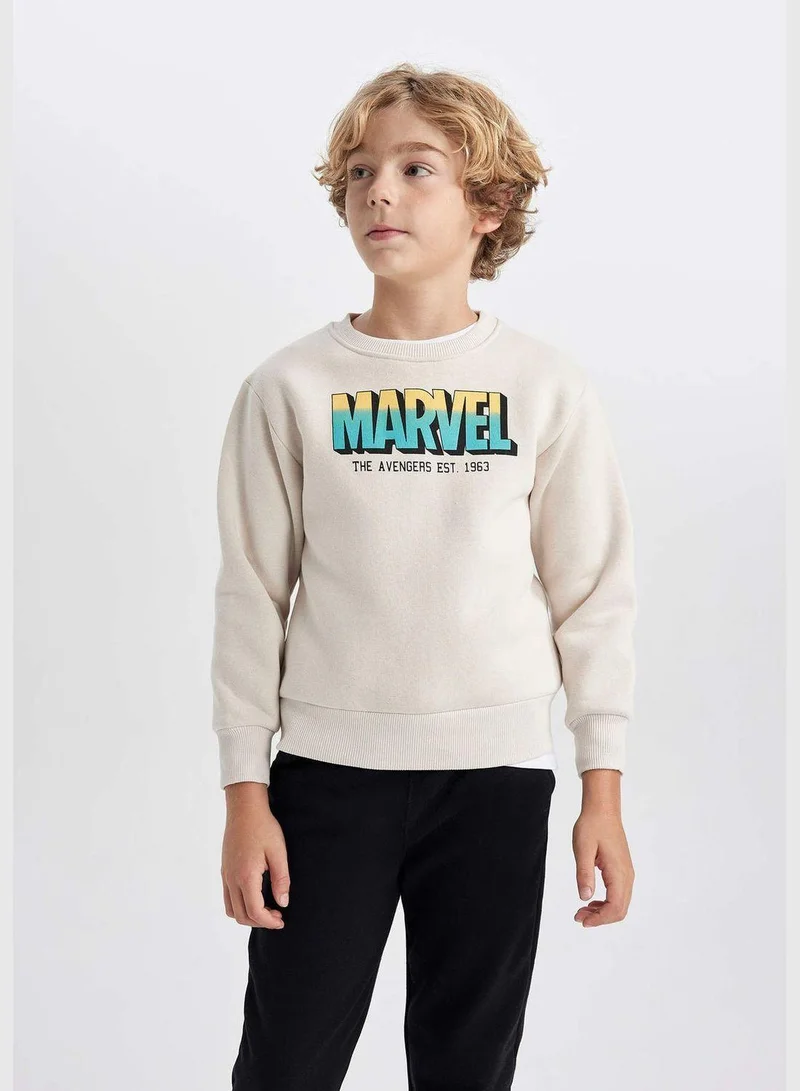 ديفاكتو Boy Marvel Licenced Hooded Long Sleeve Knitted Sweatshirt