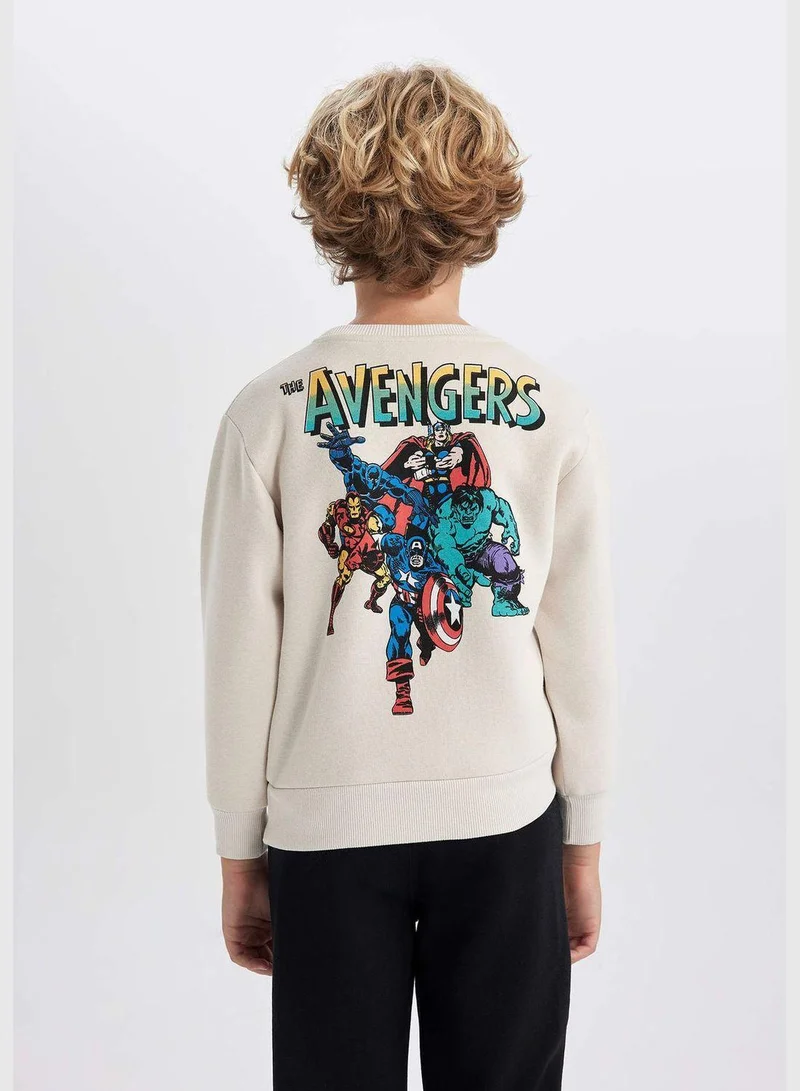 ديفاكتو Boy Marvel Licenced Hooded Long Sleeve Knitted Sweatshirt