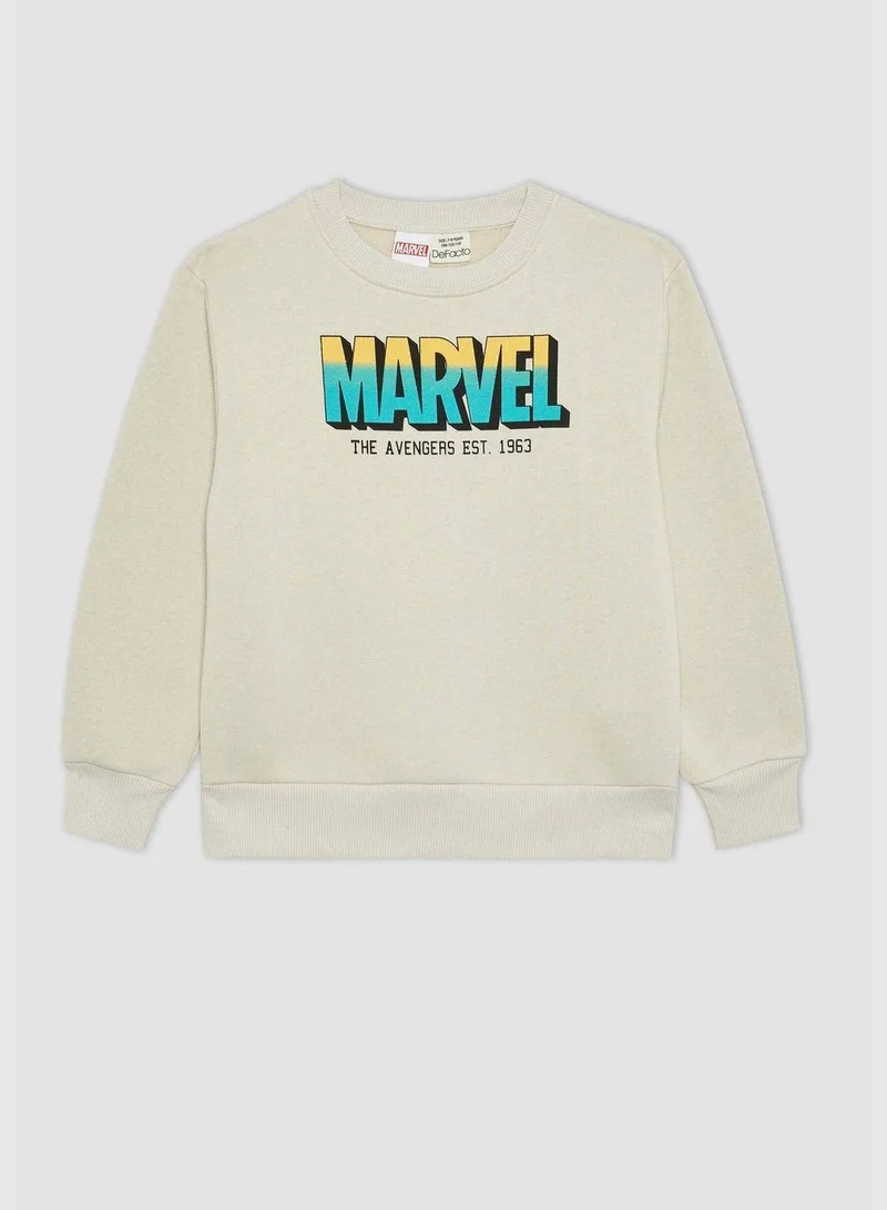 ديفاكتو Boy Marvel Licenced Hooded Long Sleeve Knitted Sweatshirt