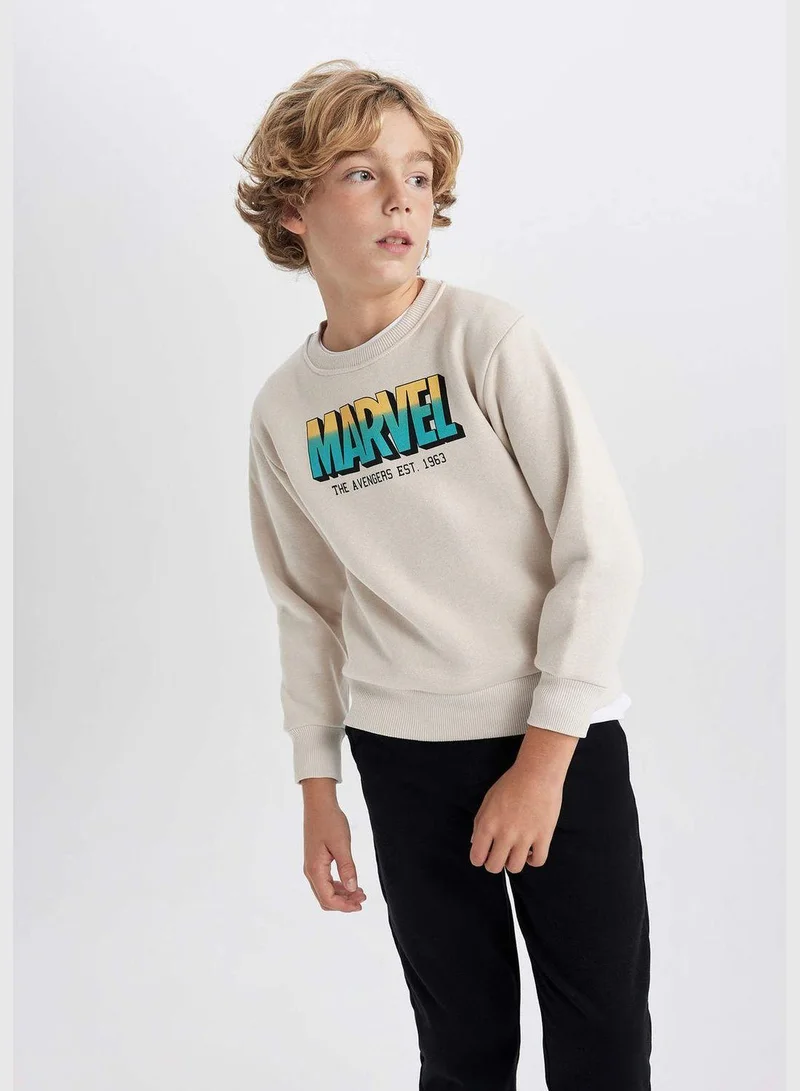 ديفاكتو Boy Marvel Licenced Hooded Long Sleeve Knitted Sweatshirt