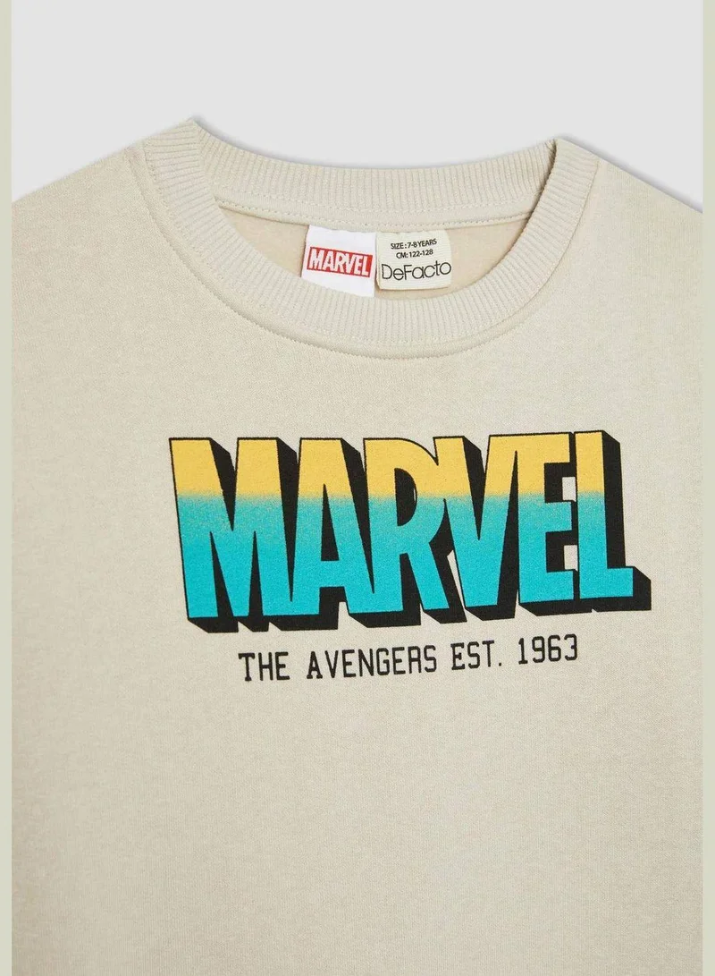 ديفاكتو Boy Marvel Licenced Hooded Long Sleeve Knitted Sweatshirt