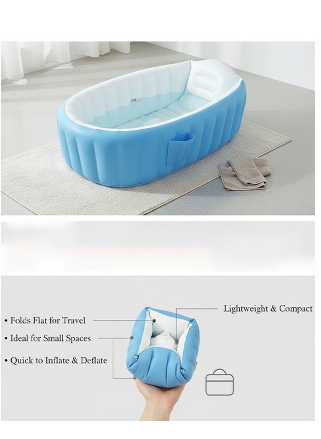 careX Portable Inflatable Baby Bathtub | Foldable Toddler Bath Tub for Home & Travel | Safe Newborn Bath Tub - Image 2