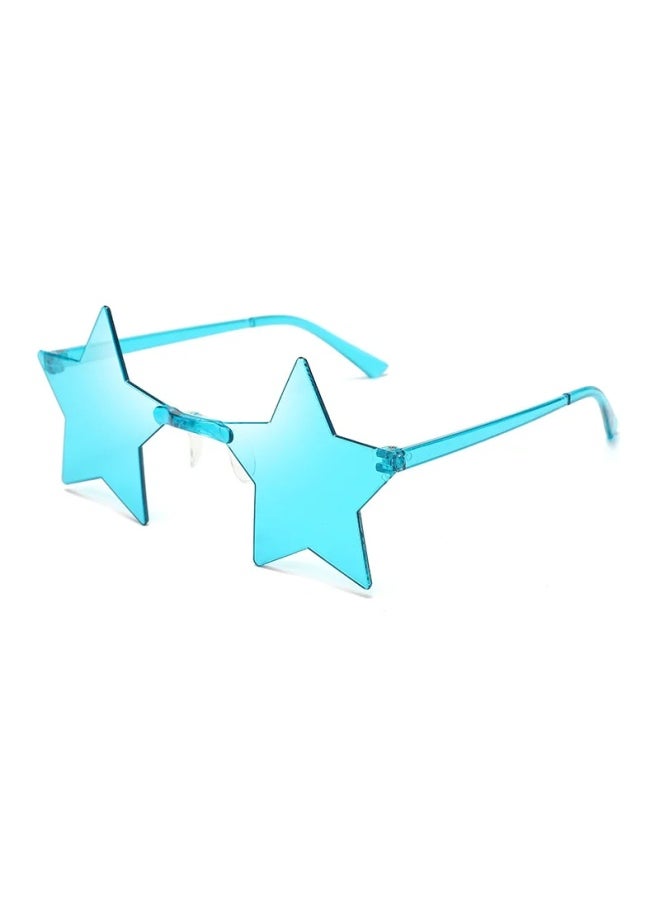 ماركة غير محددة - نظارات شمسية بدون إطار على شكل نجمة، نظارات خماسية مضحكة، نظارات عيد الميلاد لتزيين الحفلات، عدسات Gafas De Sol Para Hombre- اللون: أزرق داكن - Image 1