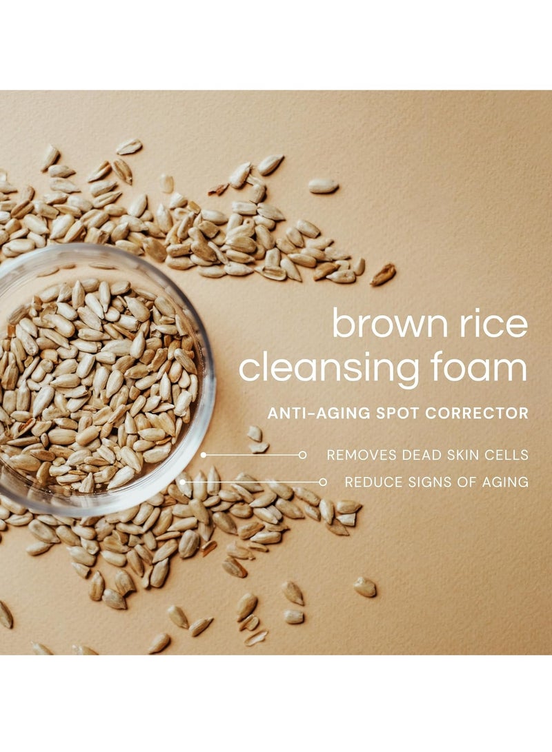 BioMiracle BioMiracle Brown Rice Cleansing Foam, Gentle Face Cleanser, Spot Corrector, Moisturizing Cleanser with Brown Rice Extracts, for Soft, Revitalized Skin (125ml)  - Image 4
