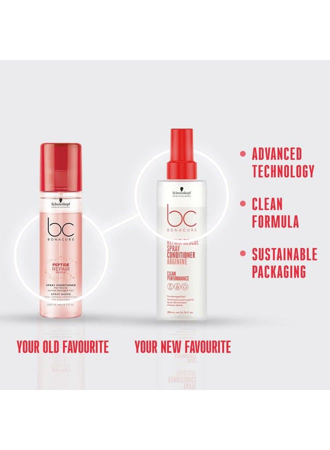 Schwarzkopf BC BONACURE Peptide Repair Rescue Spray Conditioner, 6.7-Ounce - Image 2