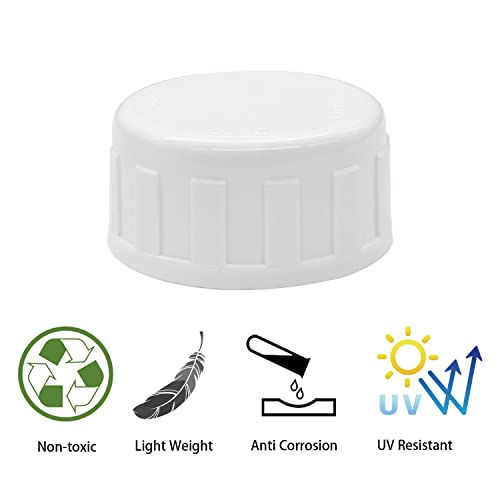Tnuocke 10pcs 1/2" PVC Cap Fittings End Female Thread Pipe Plug Adapter for Sprinkler Cap, Plumbing, Pipe Repair and Modification - Image 3
