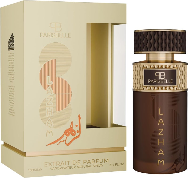 Parisbelle Lazham Oasis Collection Extrait De Parfum 100ml | Aromatic-Leather Scent with Sage, Oud & Musk - Image 1