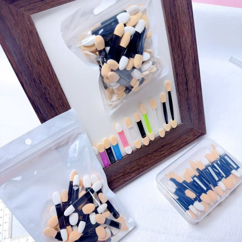 Nail Art Sponge Stick Aurora Magic Mirror Powder Applicator Stick Double Eye Shadow Brush Disposable Makeup Nose Shadow Stick Beauty Tool - Image 5