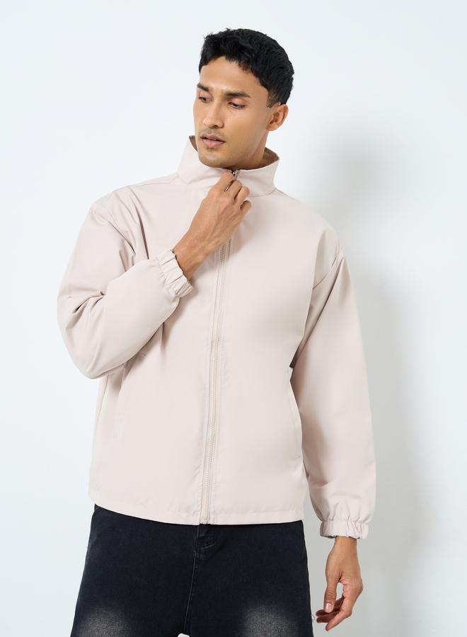 ستايلي جاكيت مقاوم للرياح فضفاض بياقة هودي - Image 3