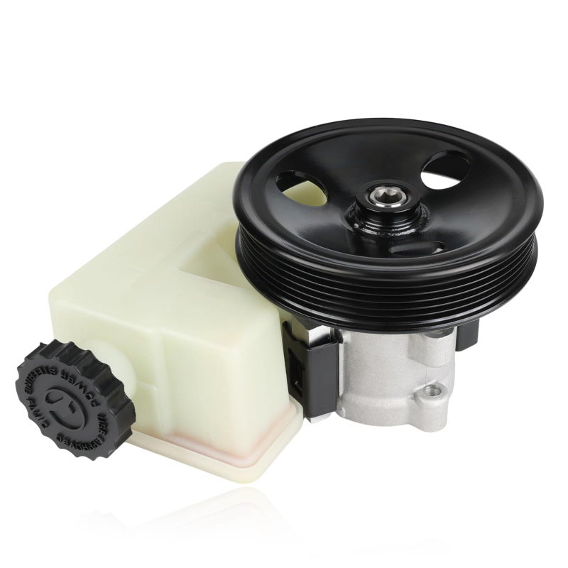 WMPHE Power Steering Pump with Pulley Reservoir Compatible with Jeep Liberty 2002 2003 2004 2005 2006 Replacement for 2064610 52088710AA