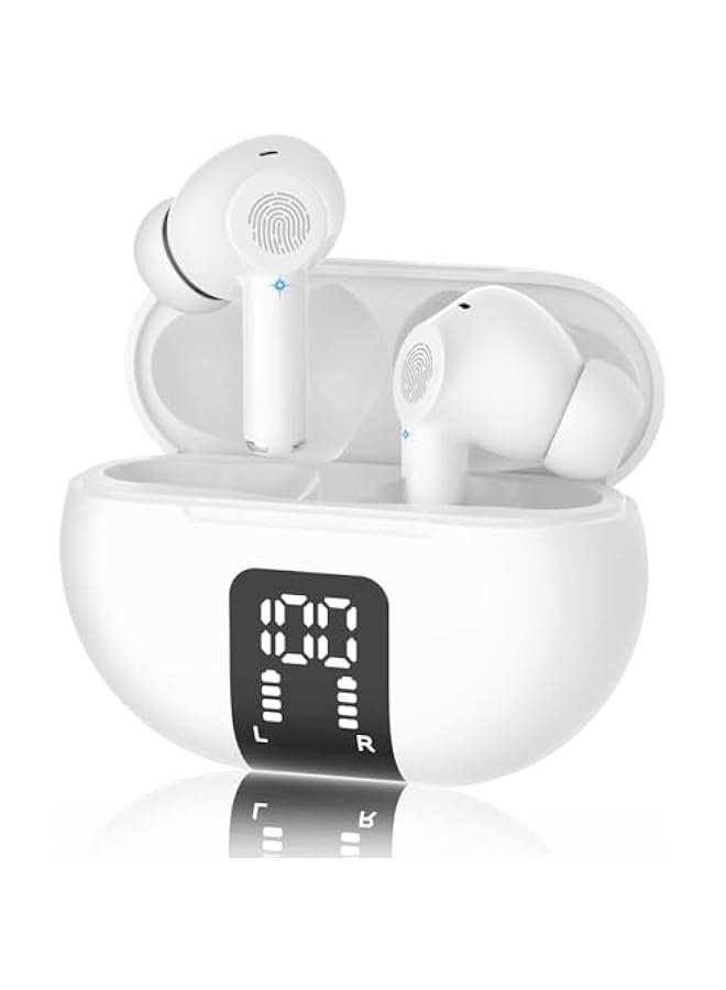 Topleo Language Translator Earbuds, Two Way Voice Translator for 144 Languages, Instant Online Translator, Voice Translation with APP, for Travel, Business, Portable Voice Translator for iOS, Android, White  - Image 1
