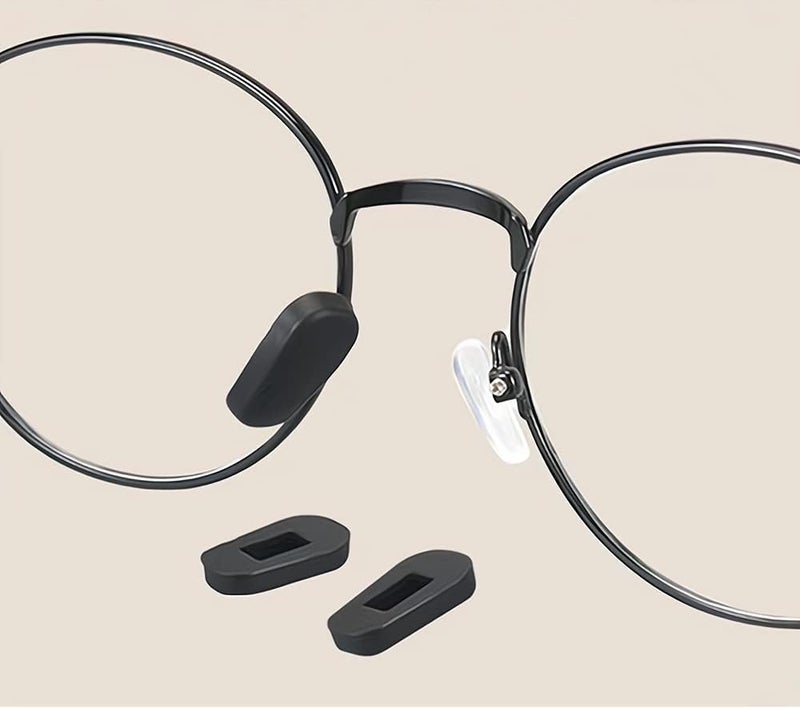 BEHLINE Nose Pads Covers,5 Pairs Slip-on Eyeglasses Nose Pads Covers,Soft Silicone Eye Glasses Nose Piece,Anti-Slip Nose Cushion Piece Nose Bridge Pads(Black) - Image 3