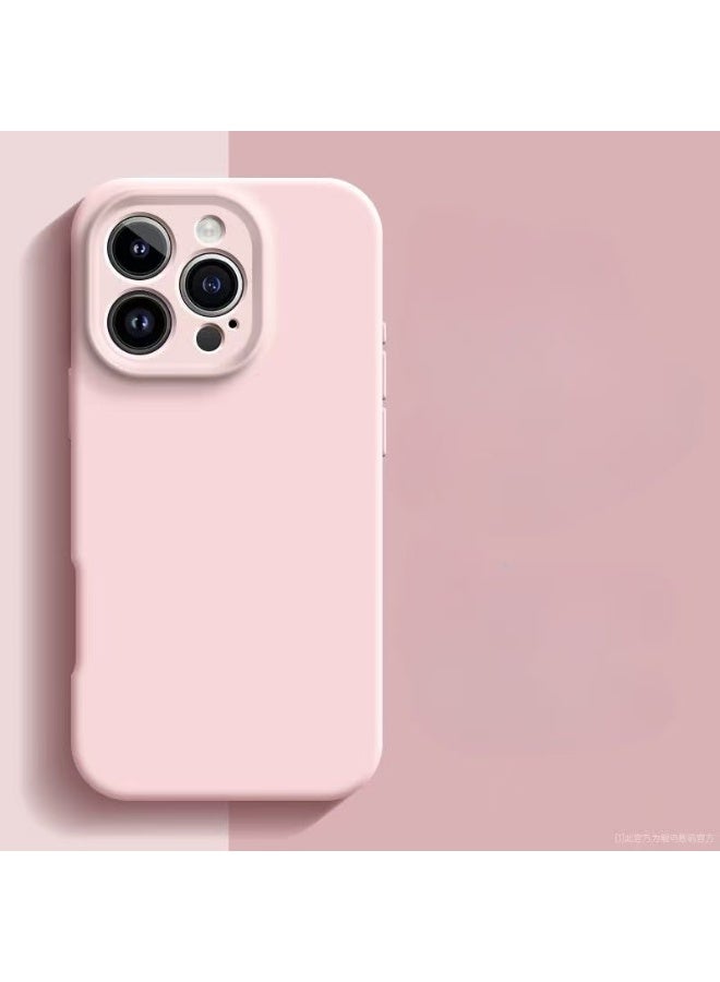 ألترون جراب ALTRONE لهاتف iPhone 16 Pro Max، غطاء سيليكون سائل متوافق مع MagSafe - جراب هاتف نحيف وناعم ومقاوم للصدمات مع حماية لعدسة الكاميرا، مقاوم للخدش وبصمات الأصابع (لون وردي كريمي) - Image 2