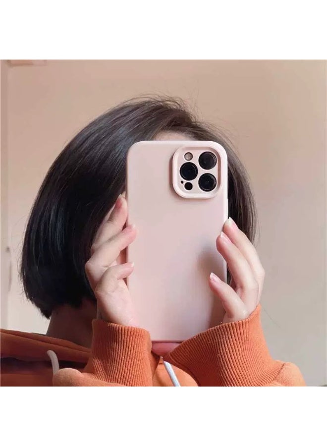 ألترون جراب ALTRONE لهاتف iPhone 16 Pro Max، غطاء سيليكون سائل متوافق مع MagSafe - جراب هاتف نحيف وناعم ومقاوم للصدمات مع حماية لعدسة الكاميرا، مقاوم للخدش وبصمات الأصابع (لون وردي كريمي) - Image 4