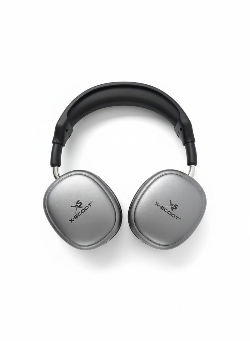 X-SCOOT XS-655 Wireless Bluetooth Headphones, 40mm Deep Bass Drivers, Hands-Free Calls, TF Card & 3.5mm AUX, Extra Soft Cushions, 24H Playtime, USB-C Charging - Image 3