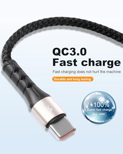 SIQIWO Multi USB C Cable Fast Charging, [4FT/2 Pack] QC 3.0(3A) USB C Splitter Cable, 4 in 1 Charger Cord with 4 Type C Ports, for iPhone 17/16/15 Series, iPad Air/Pro, Samsung Galaxy S25, Pixel, PS5 - Image 5