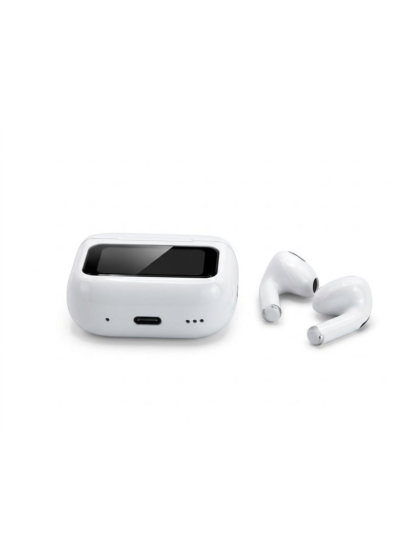 FIFTH ELEMENT CTRL Digital Display ANC True Wireless Earbuds with TFT Touchscreen Charging Case & Bluetooth 5.4 – White - Image 4