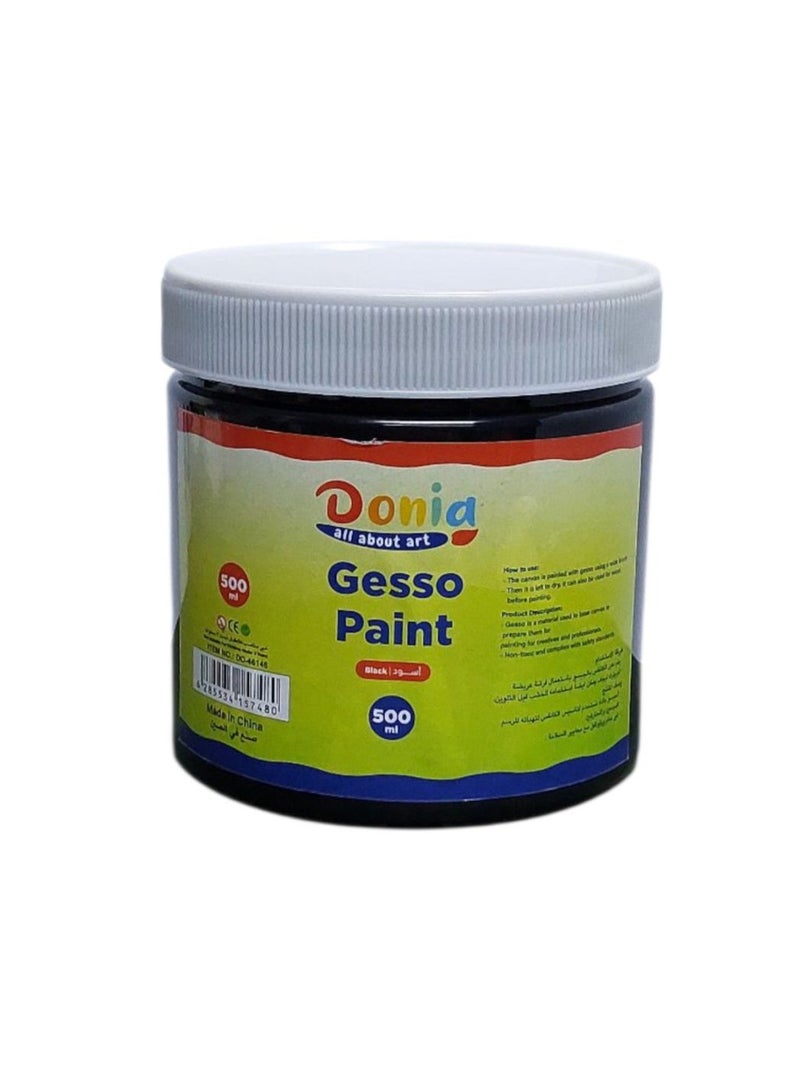 Universal Gesso Paint Black 500ml