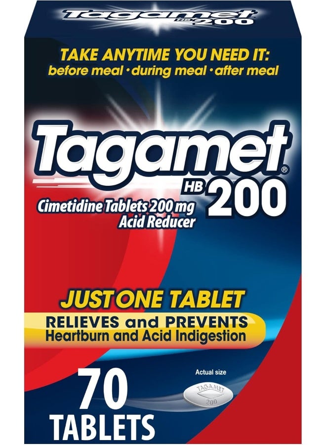 Tagamet Hb 200 Mg Cimetidine Acid Reducer And Heartburn Relief, 70 Count - Image 1