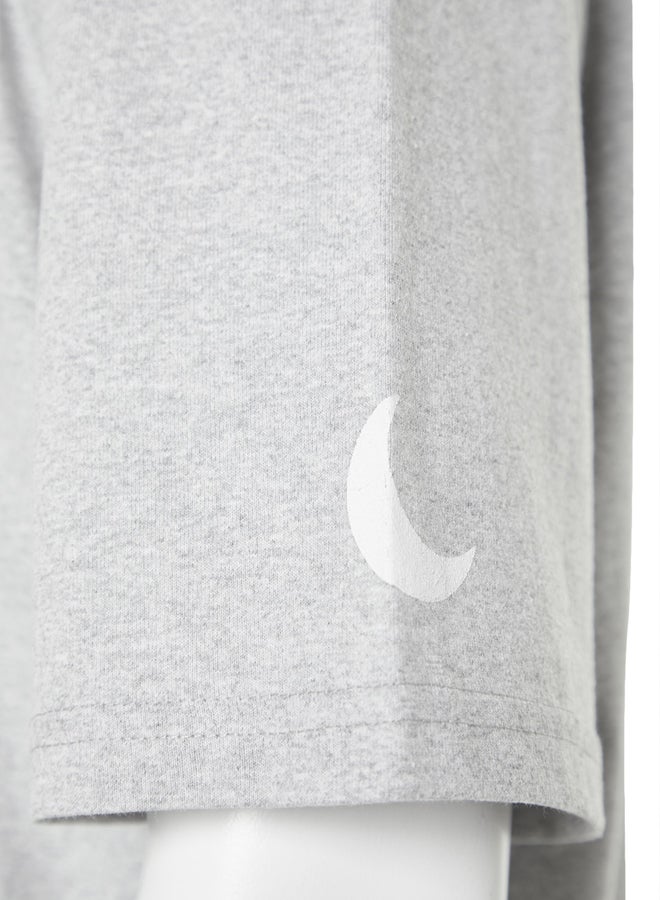 trendyol Grey Printed Regular Fit Knitted Pajama Set - Image 4