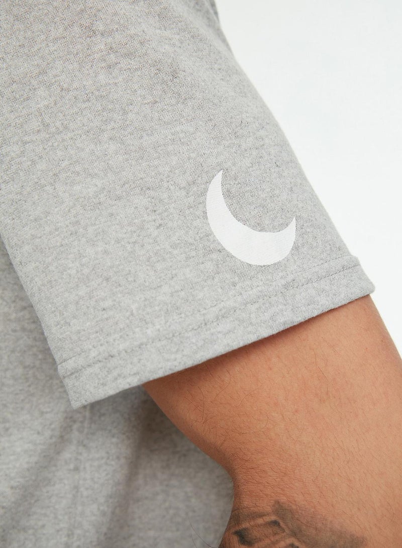trendyol Grey Printed Regular Fit Knitted Pajama Set - Image 5
