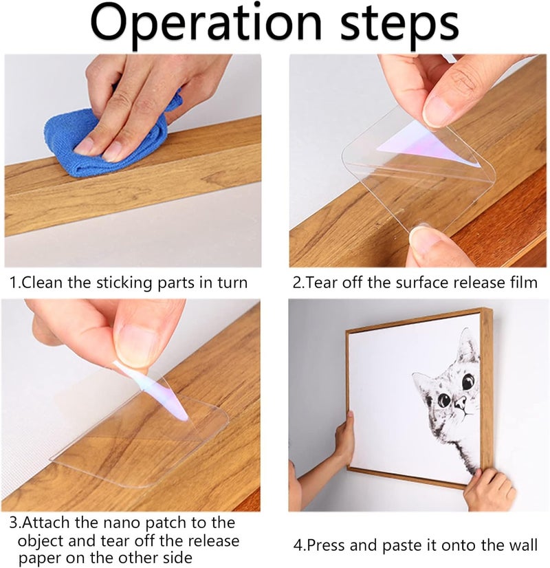 E Street SelfAdhesive Hooks 10 Transparent 10 with DoubleSided Adhesive Pads HeavyDuty NoDrill Wall Hooks for Kitchen Bathroom Strong Hangers for Coat Cloth Towel Keys Pack of 20 - Image 3