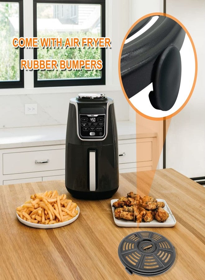 oecue Air fryer Replacement Tray for Ninja AF101 4 QT AF161 Max XL AF150 XL Air Fryer, 8.2'' Round Food Grade Air Fryer Grill Pan Grill Plate Crisper Plate Parts Accessories Rack,Dishwasher Safe - Image 2