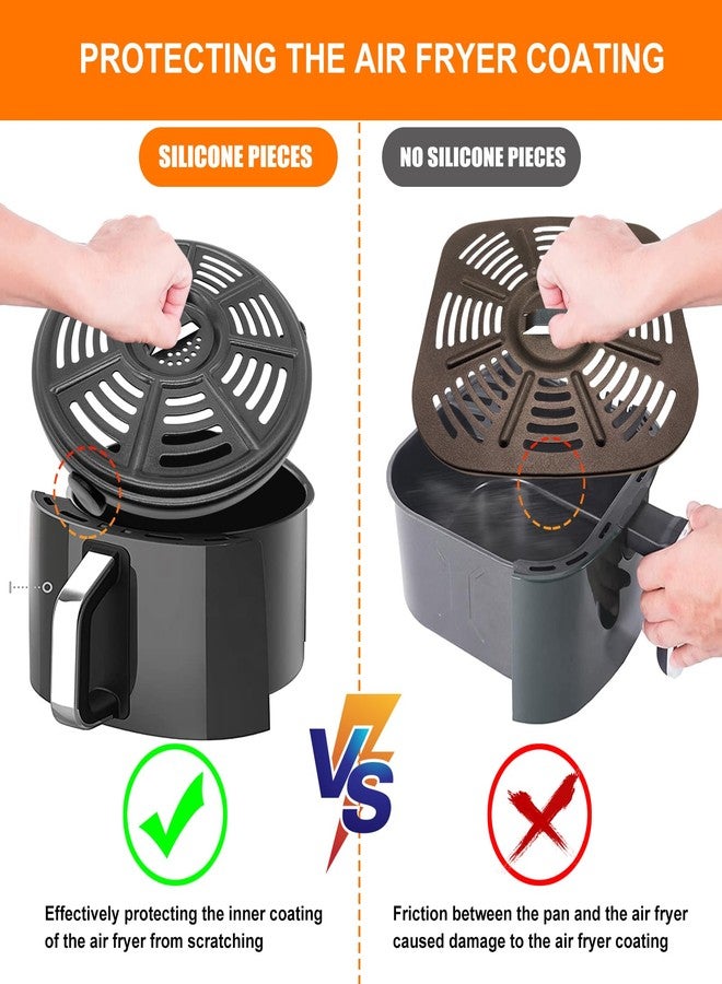 oecue Air fryer Replacement Tray for Ninja AF101 4 QT AF161 Max XL AF150 XL Air Fryer, 8.2'' Round Food Grade Air Fryer Grill Pan Grill Plate Crisper Plate Parts Accessories Rack,Dishwasher Safe - Image 5