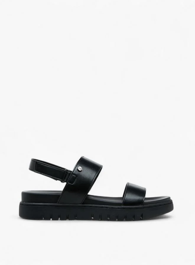 Celeste Women'S Solid Sandals With Hook And Loop Closure