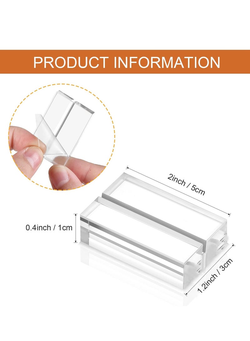Y&D Clear Acrylic Stands, Place Card Holders Table Number Stands Display Stand for Dining Shop Office Wedding Photo Painting Business Holder(10 Pieces)  - Image 4
