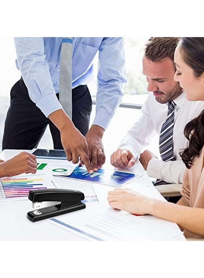 Deli Stapler, Desktop Staplers with 640 Staples, Office Stapler, 25 Sheet Capacity, Black - Image 2