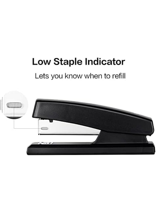 Deli Stapler, Desktop Staplers with 640 Staples, Office Stapler, 25 Sheet Capacity, Black - Image 4