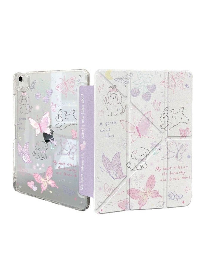 غطاء حماية Ins erfly Paradise Y Fold Ipadair6/5 الجيل 10/9/8 11 بوصة لجهاز iPad اللوحي - اللون: أبيض - الموديل المطبق: Ipad الجيل الخامس/ipad الجيل السادس 【 9.7 بوصة 】 - Image 5