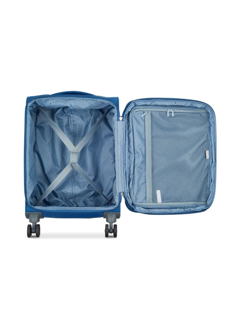 DELSEY Maringa Expendable Double wheel cabin trolley luggage bag 55cm Blue