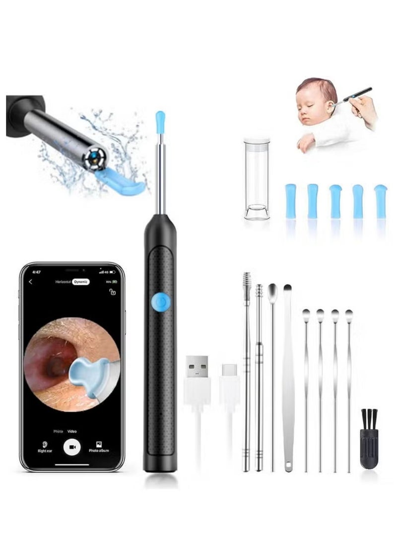 Ear Wax Removal - 2000w HD camera with Camera Earwax Remover Tool with 9 Pcs Ear Set - Earwax Removal Kit with Light -With 6 soft silicone ear spoons - Ear Cleaner for iOS & Android - Image 1