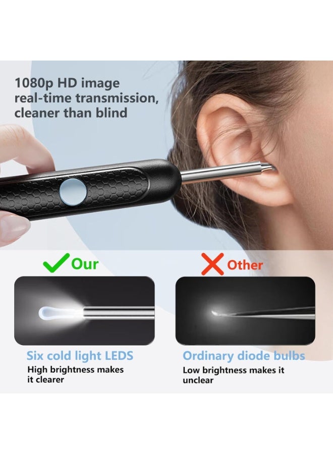 Ear Wax Removal - 2000w HD camera with Camera Earwax Remover Tool with 9 Pcs Ear Set - Earwax Removal Kit with Light -With 6 soft silicone ear spoons - Ear Cleaner for iOS & Android - Image 5
