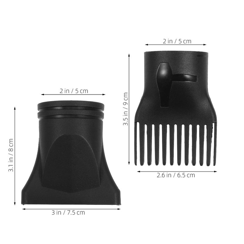 8pcs Universal Hair Dryer Nozzle and Comb Attachments Set Plastic Concentrator Tips - Image 3