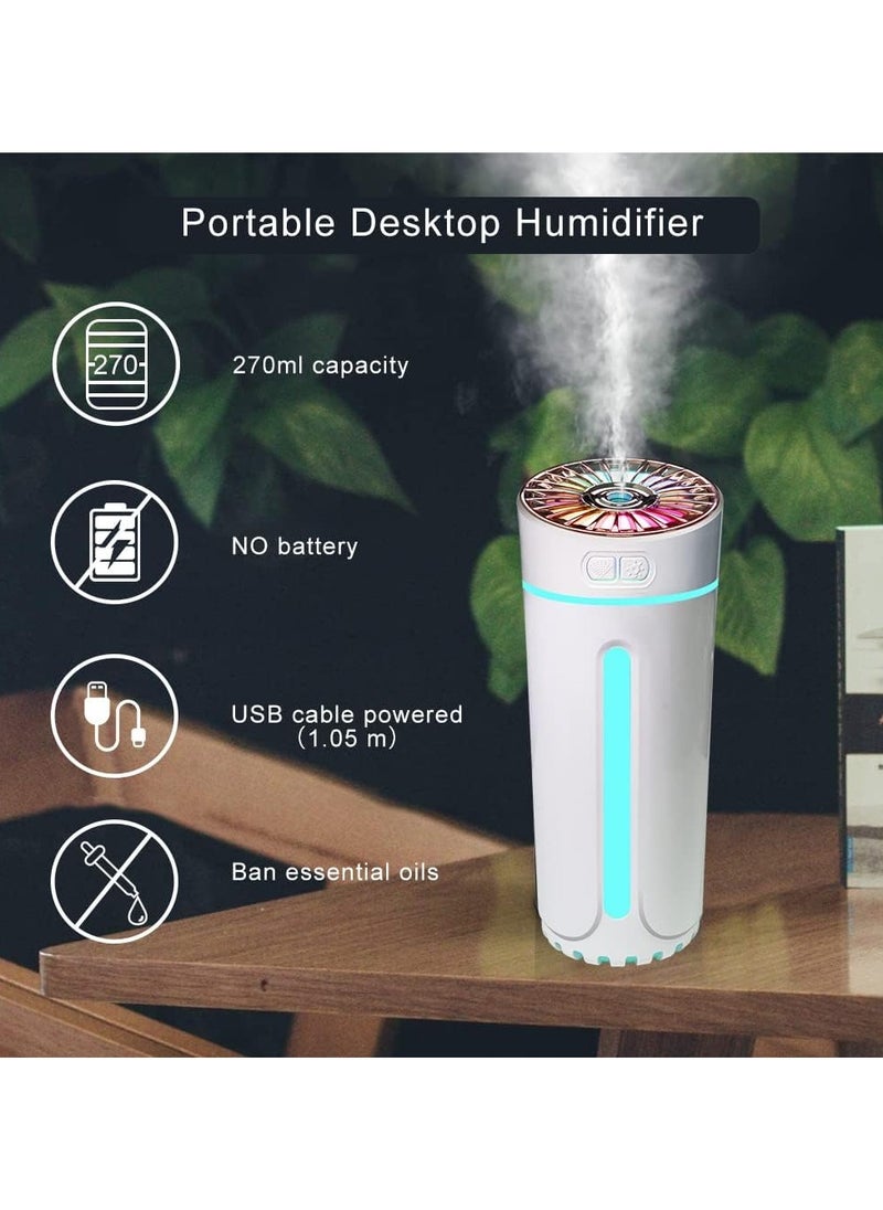 Car Humidifier USB Portable Colorful Starry Night Light Negative Ion Purification Nano Atomization Car Diffuser Charging