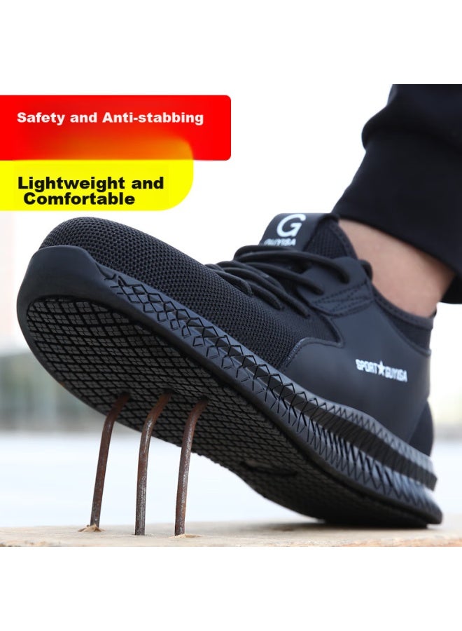JUNBU Safety Shoes For Men With Steel Toe Cap, Anti-Smashing, Anti-Puncture, Non-Slip, Sra Wear-Resistant, Safety Work Site Functional Shoes 2052 Size 41 - Image 4