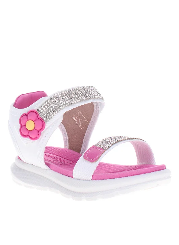 موليكينها Molekinha Infant Girls Sandals With Back Strap Pink | Made In Brazil