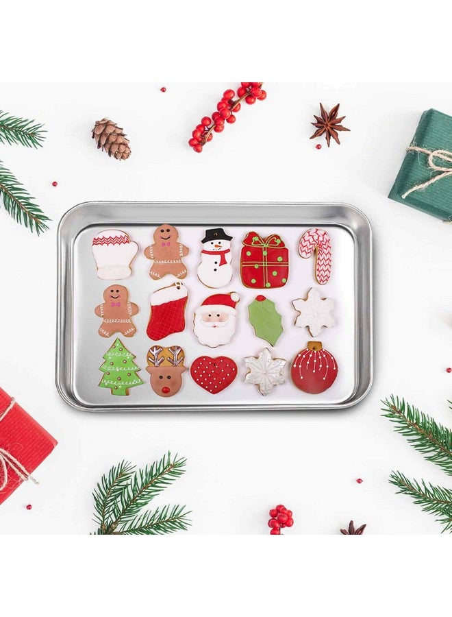 TeamFar Stainless Steel Compact Toaster Oven Pan Tray Ovenware Professional, 8''x10.5''x1'', Heavy Duty & Healthy, Deep Edge, Superior Mirror Finish, Dishwasher Safe - Image 5