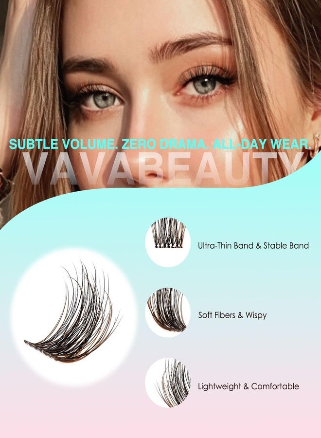 فافابيوتي مجموعة رموش VAVABEAUTY Veill Lash Clusters Kit، رموش كثيفة وناعمة، 8-16 مم - Image 3