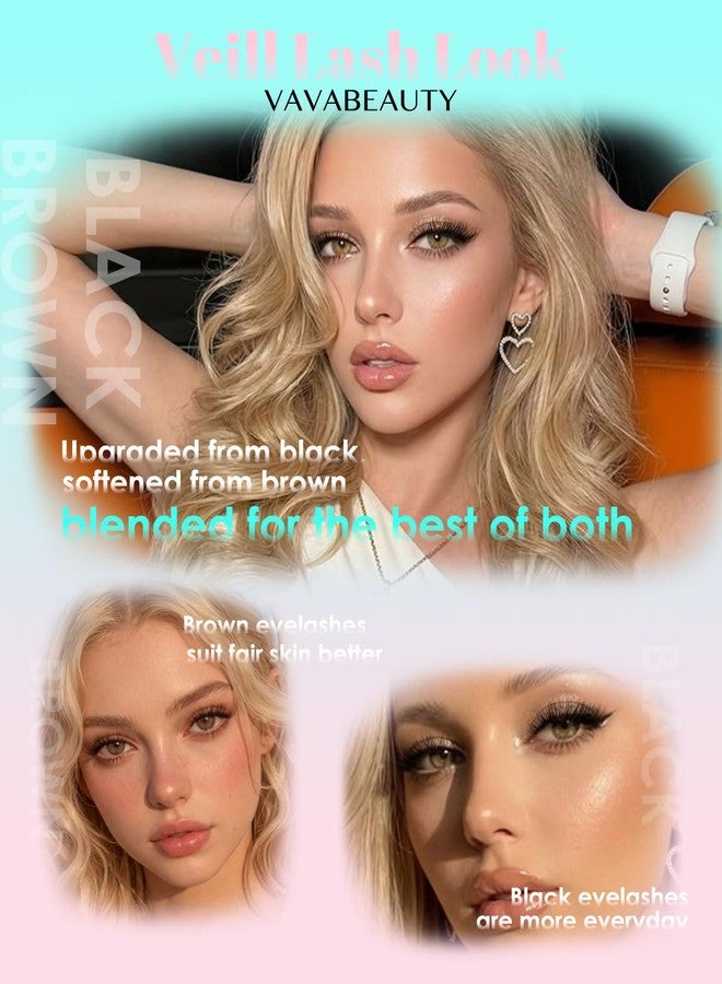 فافابيوتي مجموعة رموش VAVABEAUTY Veill Lash Clusters Kit، رموش كثيفة وناعمة، 8-16 مم - Image 5