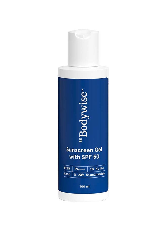 Be Bodywise - جل واقي من الشمس خفيف للغاية بعامل حماية من أشعة الشمس 50 Pa+++ يحتوي على 1% من حمض الكوجيك و0.20% من النياسيناميد يمنع الاسمرار ويرطب البشرة وغير دهني - Image 1