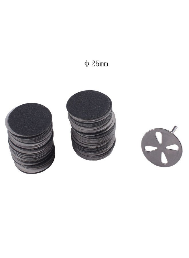 MZCMSL 100Pcs Sanding Paper Discs With Metal Nail Drill Bit,25Mm Pedicure Sanding Disc Bit For Manicure Pedicure,#240 Grit(Fine) - Image 4
