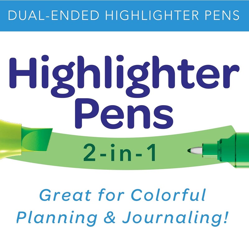 كرايولا أقلام تحديد الملاحظات وأقلام ذات رأسين، ألوان متنوعة، لوازم مدرسية، حرف يدوية منزلية للأطفال، 6 قطع - Image 5