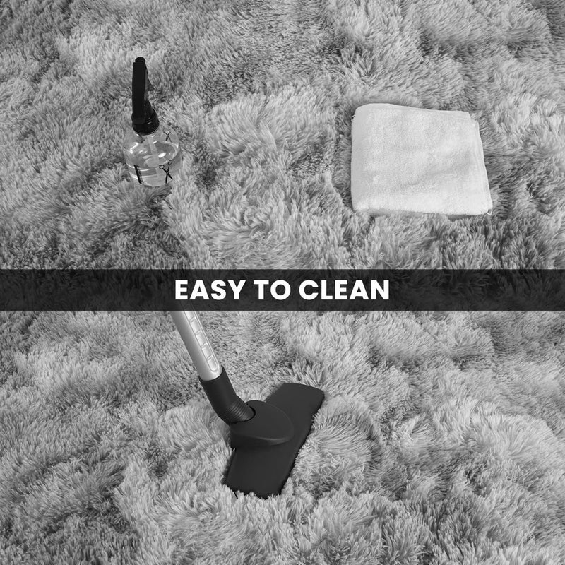 LIODUX Ultra Soft Indoor Modern Area Rugs Fluffy Living Room Carpets for Children Bedroom Home Decor Nursery Rug, Washable Furry Throw Rugs (Light Gray, 120 x 160 CM) - Image 5